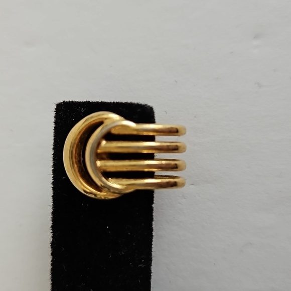 MONET Goldtone Small Pierced Earrings - Picture 2 of 5